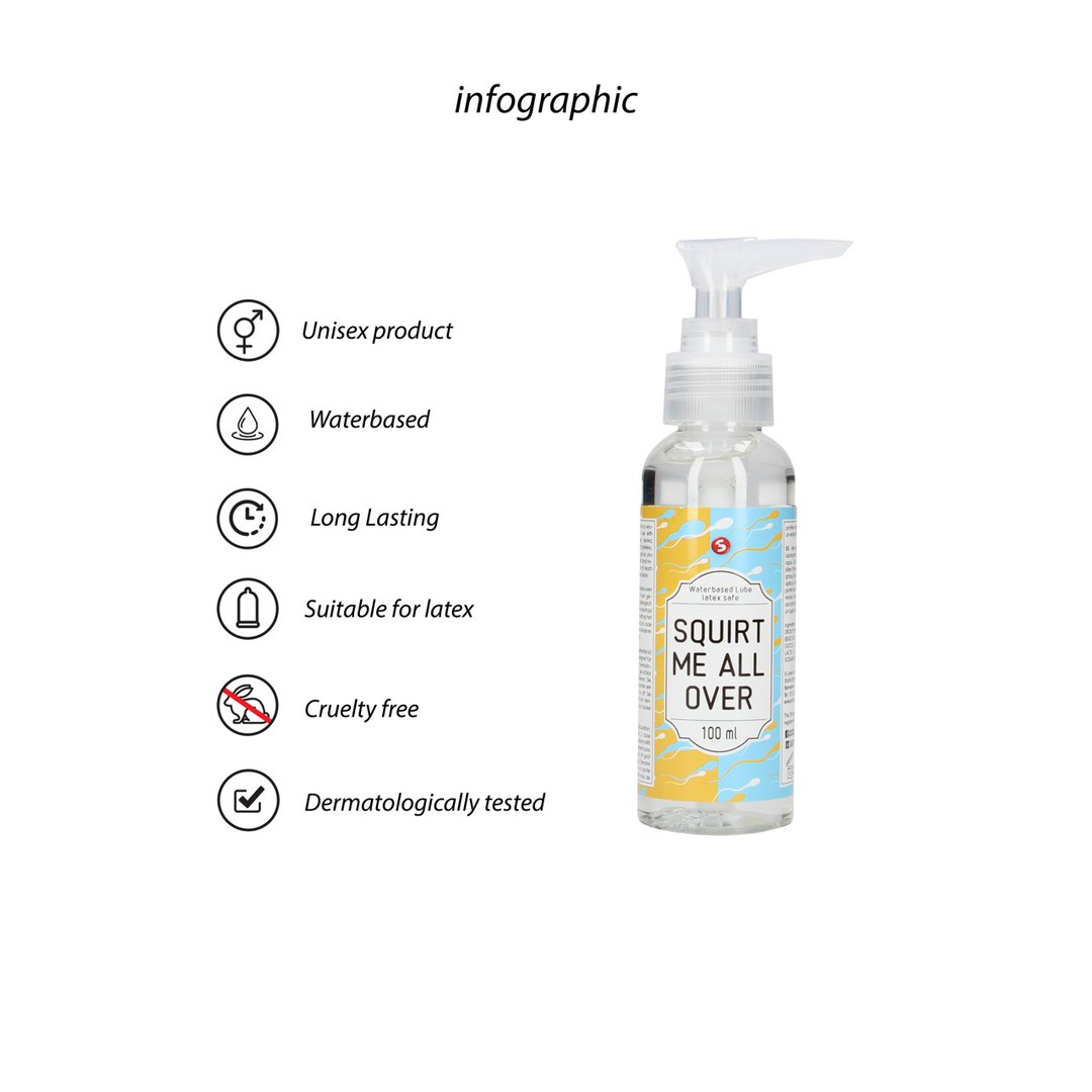 Squirt Me All Over - Glijmiddel op Waterbasis - 100 ml - EroticToyzProducten,Veilige Seks, Verzorging Hulp,Glijmiddelen,Glijmiddelen op Waterbasis,,GeslachtsneutraalS - Line by Shots