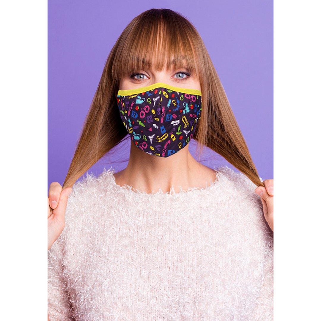 Stijlvol Sexy Gezichtsmasker met Verwisselbare Filters - Zwart - EroticToyzMondmaskerMasks by Shots