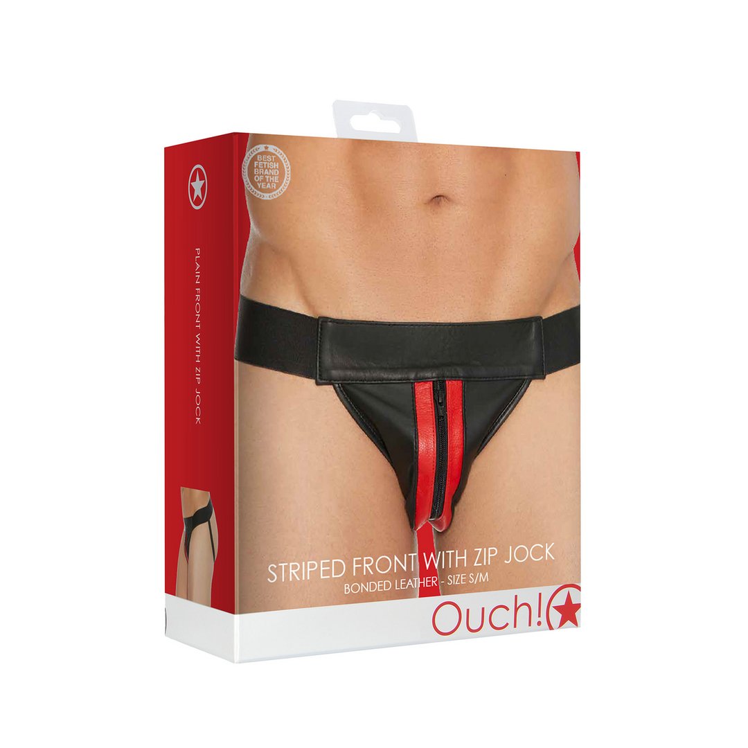 Stijlvolle Jockstrap met Rits aan de Voorkant - M - EroticToyzProducten,Lingerie,Lingerie voor Hem,Jocks,,MannelijkOuch! by Shots