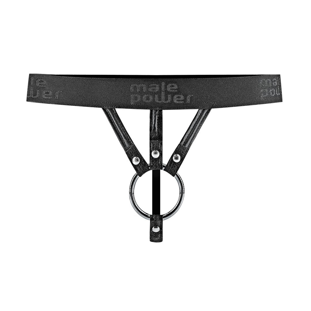 Strappy String Tanga - S - Zwart - EroticToyzProducten,Lingerie,Lingerie voor Hem,Strings,,MannelijkMale Power