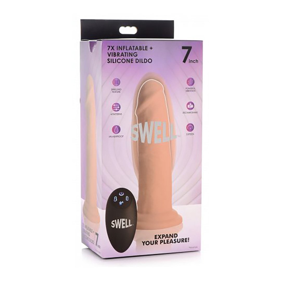 Swell Vibrerende en Opblaasbare Dildo - 18 cm - EroticToyzProducten,Toys,Dildos,Opblaasbaar,Vibrators,Realistische Vibrators,,GeslachtsneutraalXR Brands