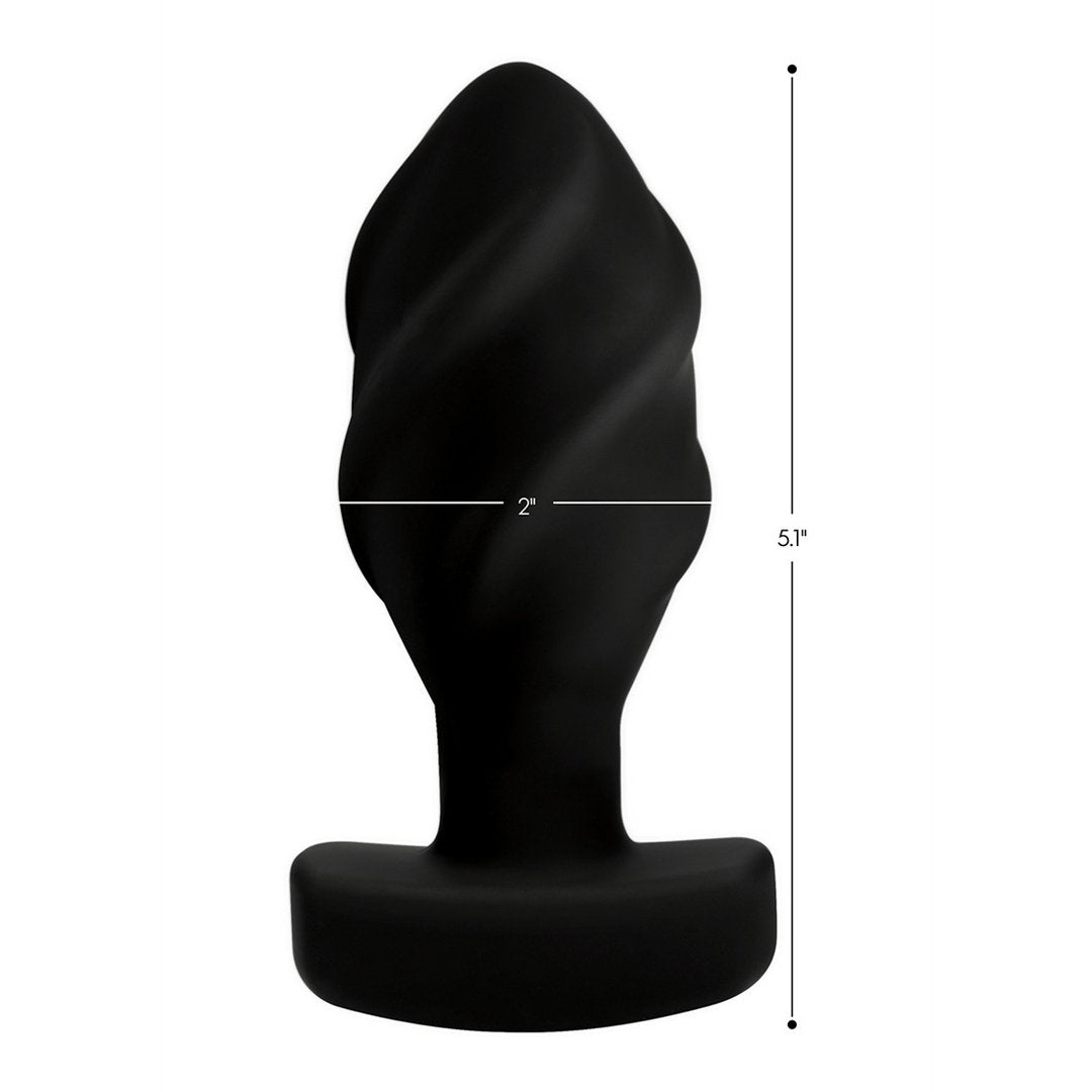 Swirled Vibrating Butt Plug with Remote Control - EroticToyzProducten,Toys,Anaal Toys,Buttplugs Anale Dildo's,Buttplugs Anale Dildo's Vibrerend,,GeslachtsneutraalXR Brands