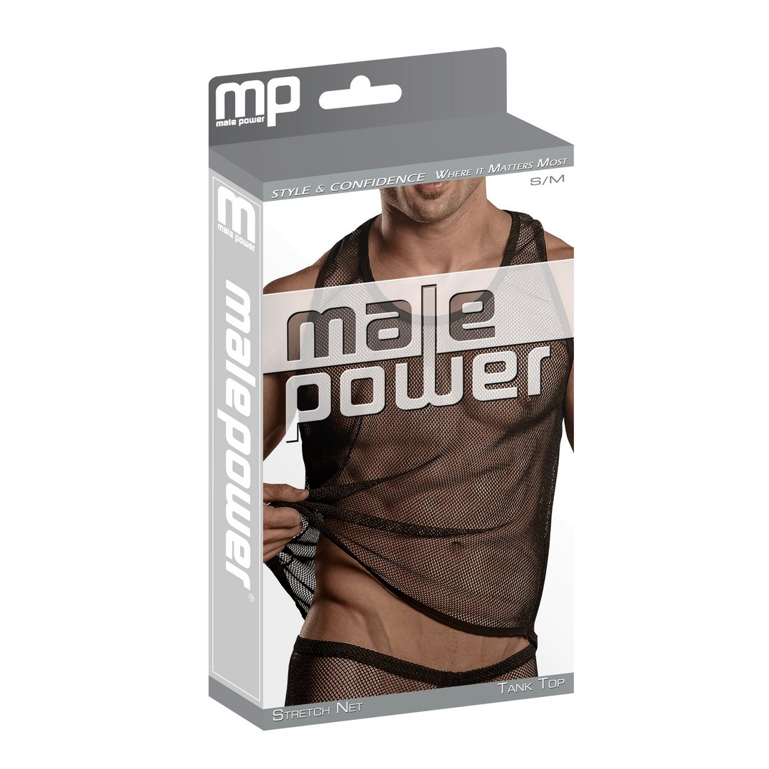 Tank Top - M - Black - EroticToyzProducten,Lingerie,Lingerie voor Hem,T - Shirts / Tops,,MannelijkMale Power