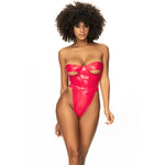 Teddy L Vinyl Bodysuit - Vurig Rood - EroticToyzBodysuits TeddiesMapalé