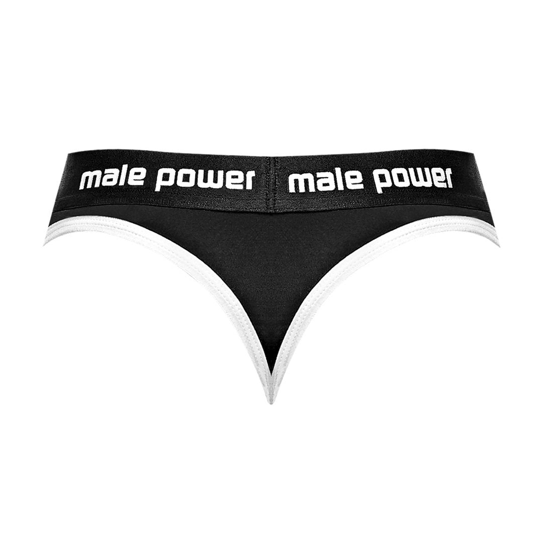 Thong - L/XL Zwart - EroticToyzStringsMale Power