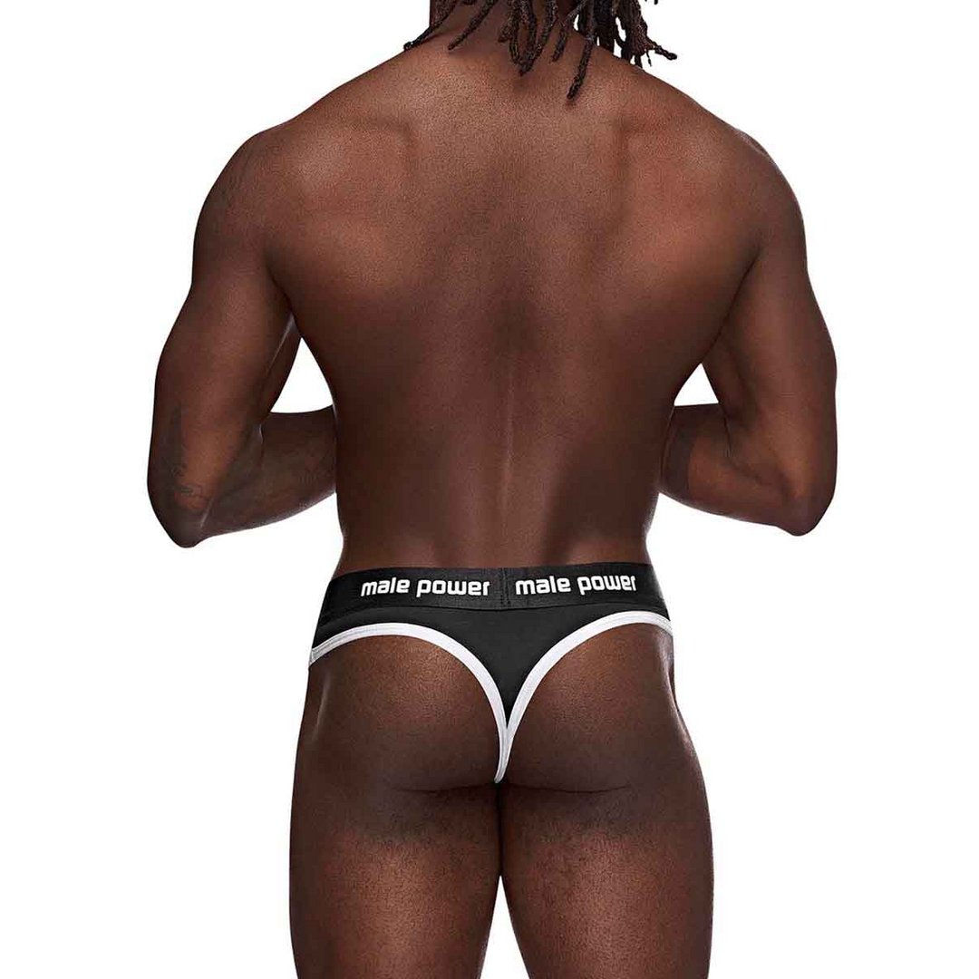 Thong - M - Black - EroticToyzProducten,Lingerie,Lingerie voor Hem,Strings,,MannelijkMale Power