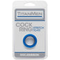 TitanMen Cock Ring Stretch - To - Fit - Zwart/Blauw - EroticToyzCockringenDoc Johnson