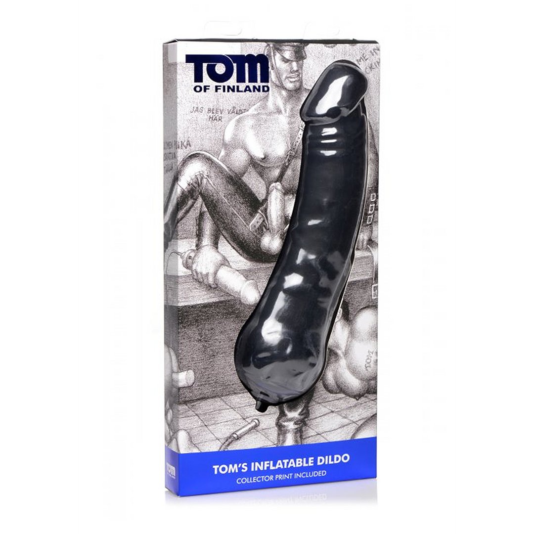 Toms Opblaasbare Siliconen Dildo 33,7 cm - Zwart - EroticToyzOpblaasbaarXR Brands