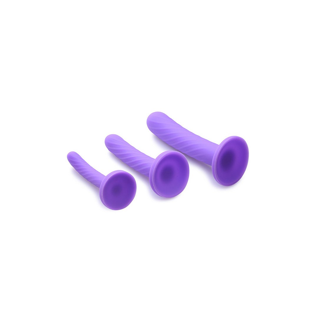 Tri - Play - 3 - Piece Silicone Dildo Set - EroticToyzProducten,Toys,Dildos,Voorbinddildo's,Voorbinddildo's,,XR Brands