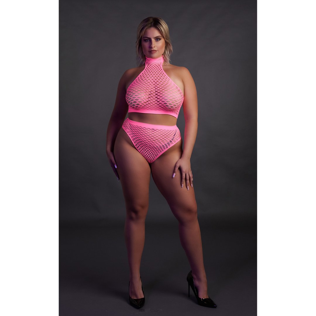 Turtle Neck and High Waist Slip - EroticToyzProducten,Lingerie,Lingerie voor Haar,2 - Delige Set,,Ouch! by Shots