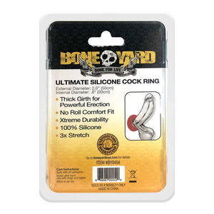 'Ultimate Ring Cock Ring - Zwarte Siliconen' - EroticToyzCockringenBoneyard