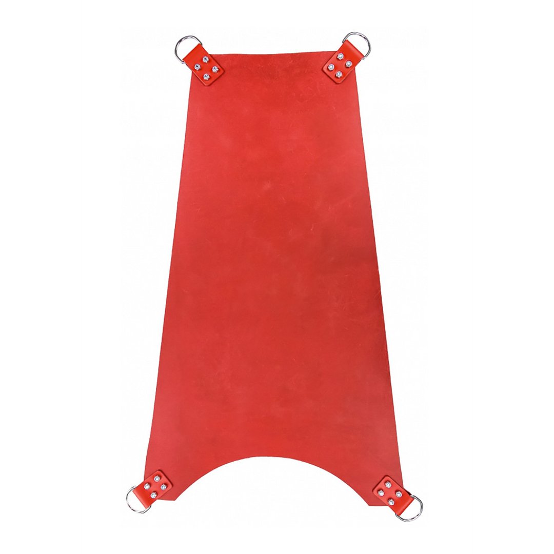 Verstelbare Lederen Draagdoek met 4 Bevestigingspunten - Rood - EroticToyzSchommelsMr. Sling