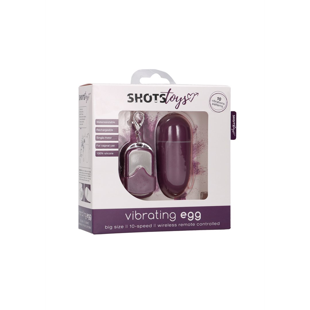 Vibrating Egg with 10 Speeds and Remote Control - L - Purple - EroticToyzProducten,Toys,Vibrators,Vibrerende Eitjes,,GeslachtsneutraalShots Toys by Shots