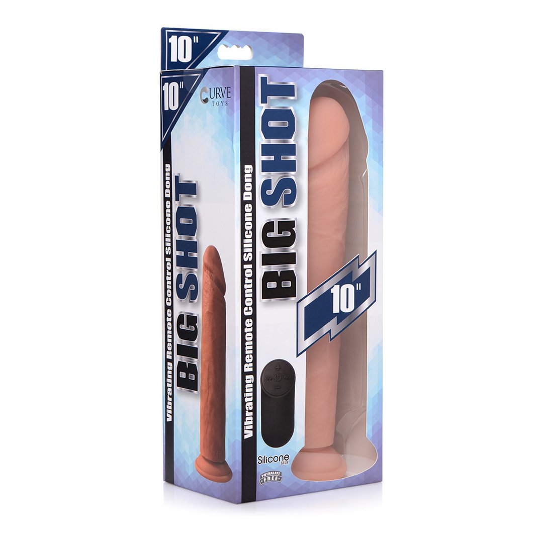 Vibrerende Siliconen Dildo met Afstandsbediening - 25,5 cm - EroticToyzRealistische VibratorsCurve Toys