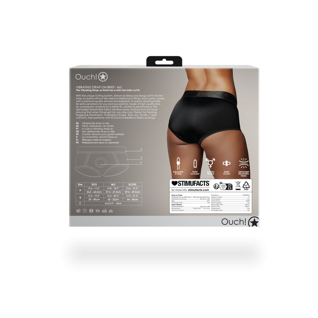 Vibrerende Strap - on Boxer - L - Zwart - EroticToyzVibrerende SlipjesOuch! by Shots