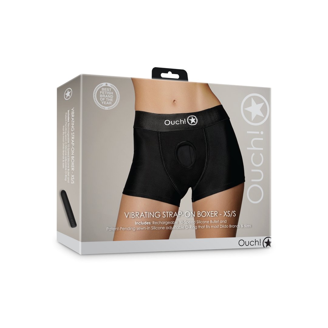 Vibrerende Strap - on Boxer - Zwart - S - EroticToyzVibrerende SlipjesOuch! by Shots