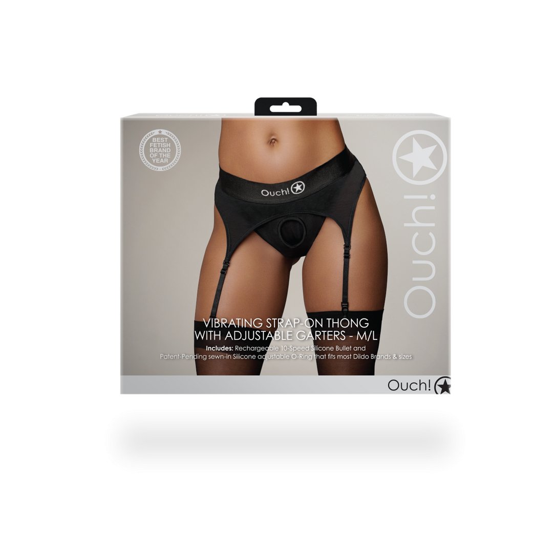 Vibrerende Strap - on Onderbroek - L - Zwart - EroticToyzVibrerende SlipjesOuch! by Shots