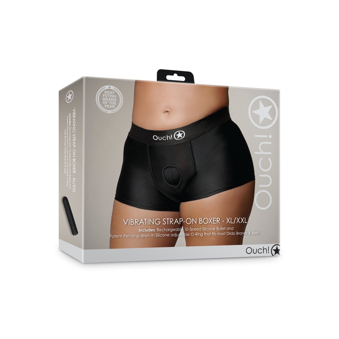 Vibrerende Strap - XXL - Zwart - EroticToyzVibrerende SlipjesOuch! by Shots