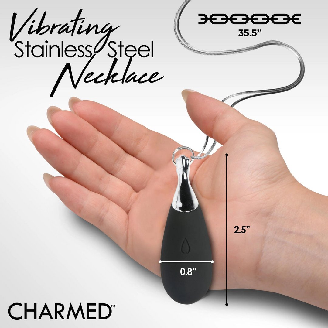 Vibrerende Teardrop Ketting van Siliconen - Zwart - EroticToyzLichaamssieradenXR Brands