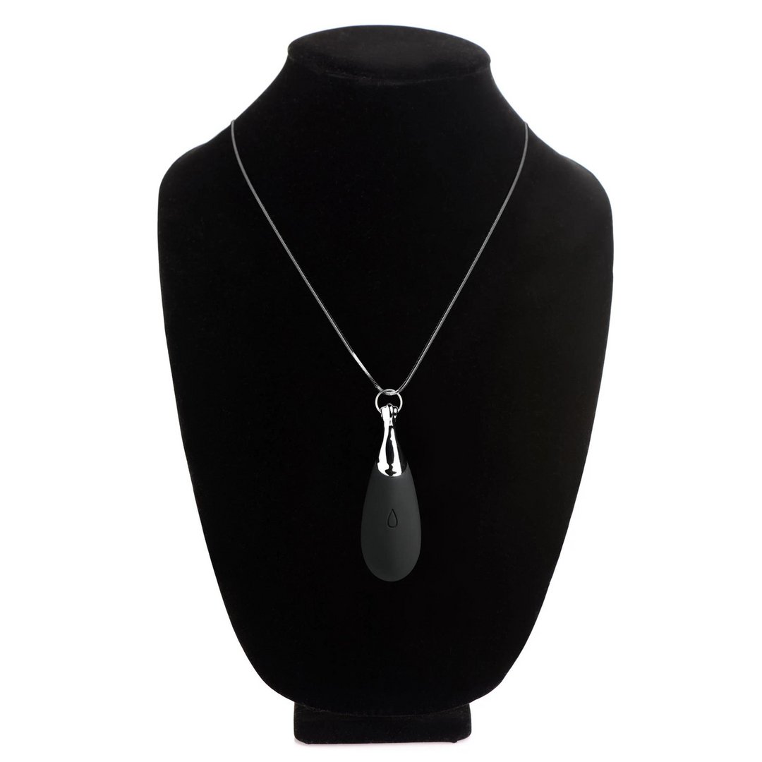 Vibrerende Teardrop Ketting van Siliconen - Zwart - EroticToyzLichaamssieradenXR Brands