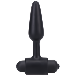 Vibrating Butt Plug - 8 cm - Black