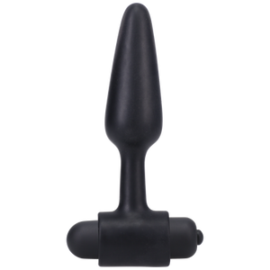 Vibrating Butt Plug - 10 cm - Black