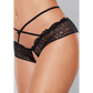Open Panty with Lace Trim and Crisscross Straps - One Size