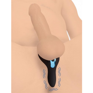 Power Taint - Silicone Cock and Ball Ring with Remote Control