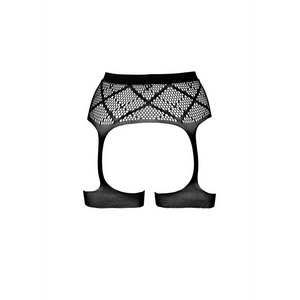 Striped, Fishnet Garterbelt - One Size