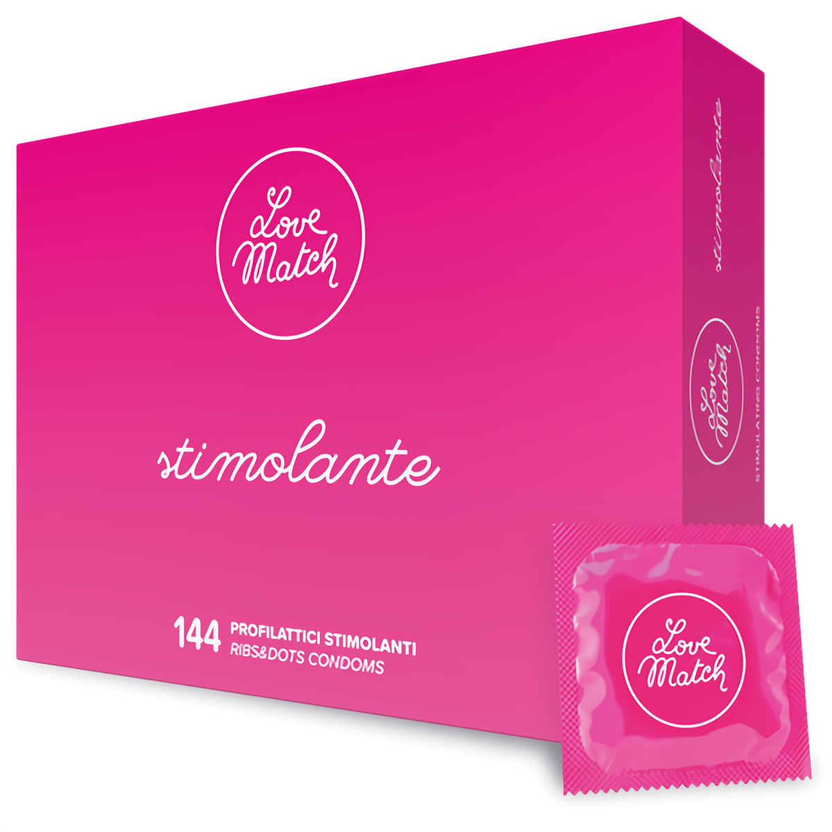 Stimolante - Ribs and Dots Condoms - 144 Pieces