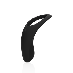 Vibrerende Cockring met Puntige Stimulator - Licorice Black