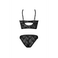 Underwired Bralette and Panty Set - 2XL - Black