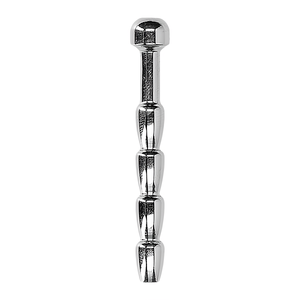 Ribbed Hollow Penis Plug - 6 mm