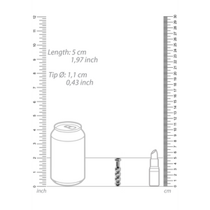Ribbed Hollow Penis Plug - 11 mm
