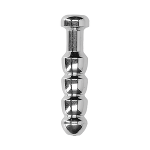 Ribbed Hollow Penis Plug - 11 mm