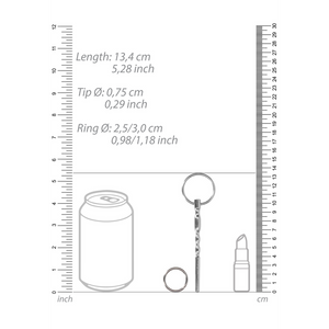 Ribbed Hollow Penis Plug - 7,5 mm