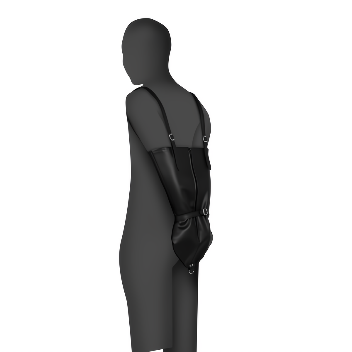 Zip-up Full Sleeve Arm Restraint - Black