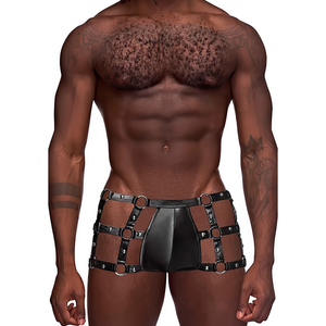 Vulcan - XL - Zwart Cage-Short met Studs