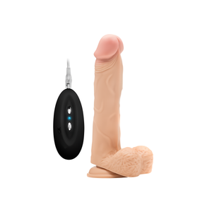 Realistische Trillende Dildo met Scrotum - 23 cm