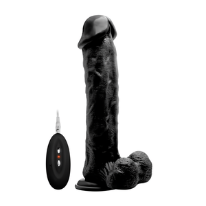 Vibrerende Realistische Dildo met Scrotum - 28 cm Real Rock