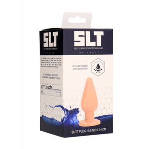 Zelfsmerende 5 Inch Buttplug - Huidskleurig - Geen Glijmiddel Nodig